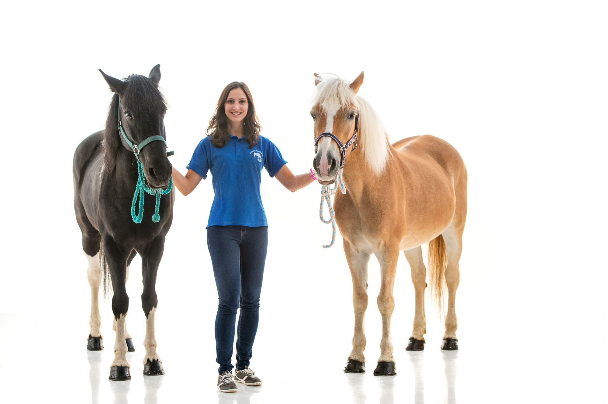Foto di Volontaria con cavalli