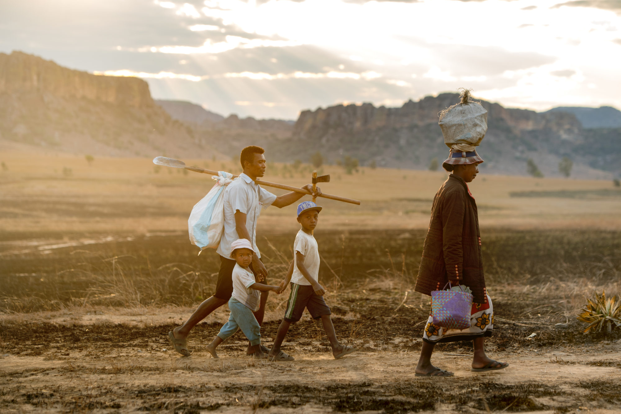 Foto di famiglia sulla strada per Fianarantsoa