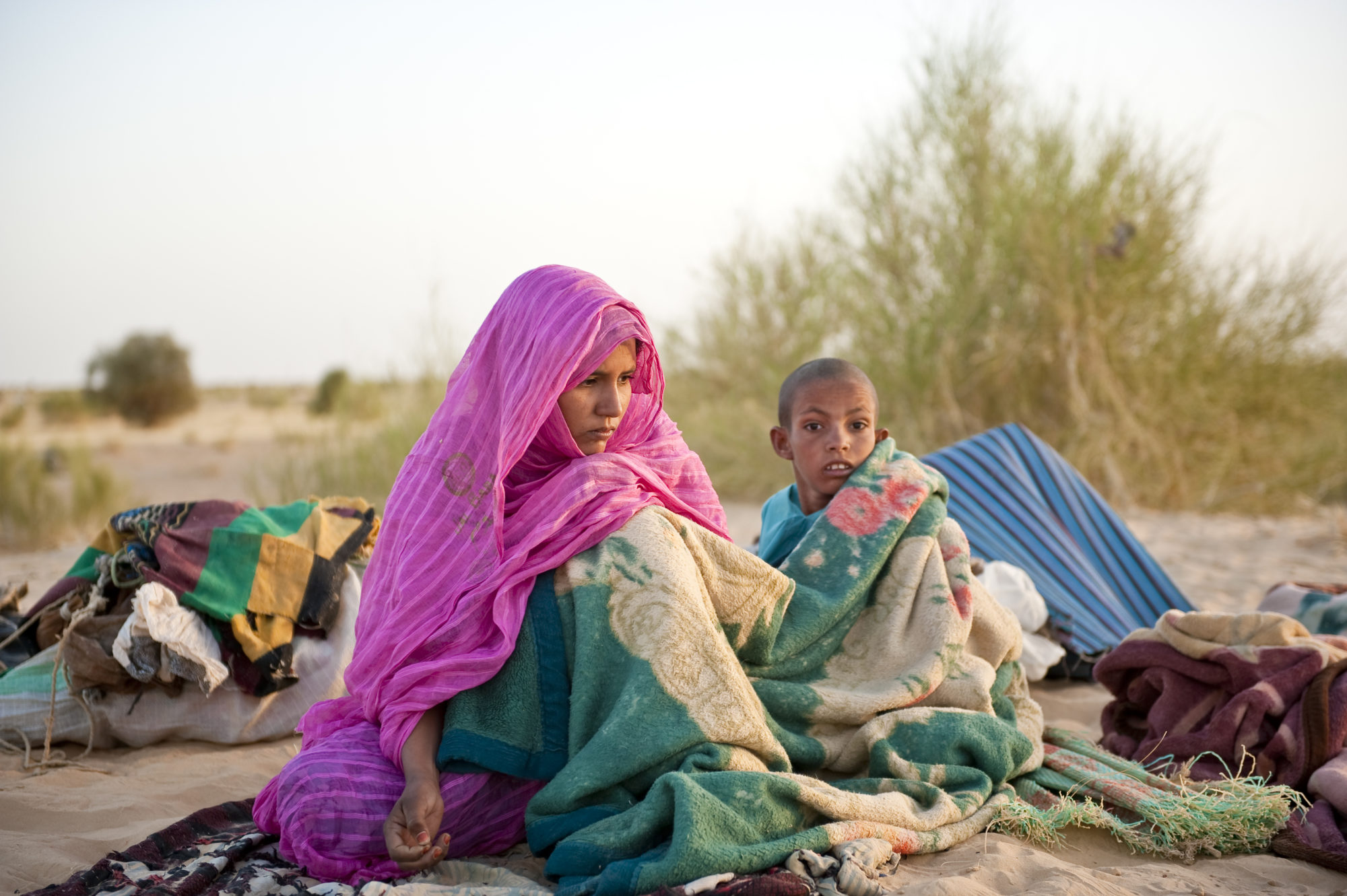 Foto di Tuareg nel deserto vicino Timbuktu