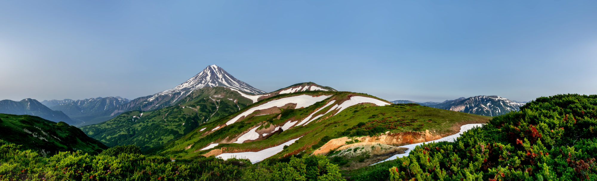 Foto di panoramica del vulcano viliuchinsky