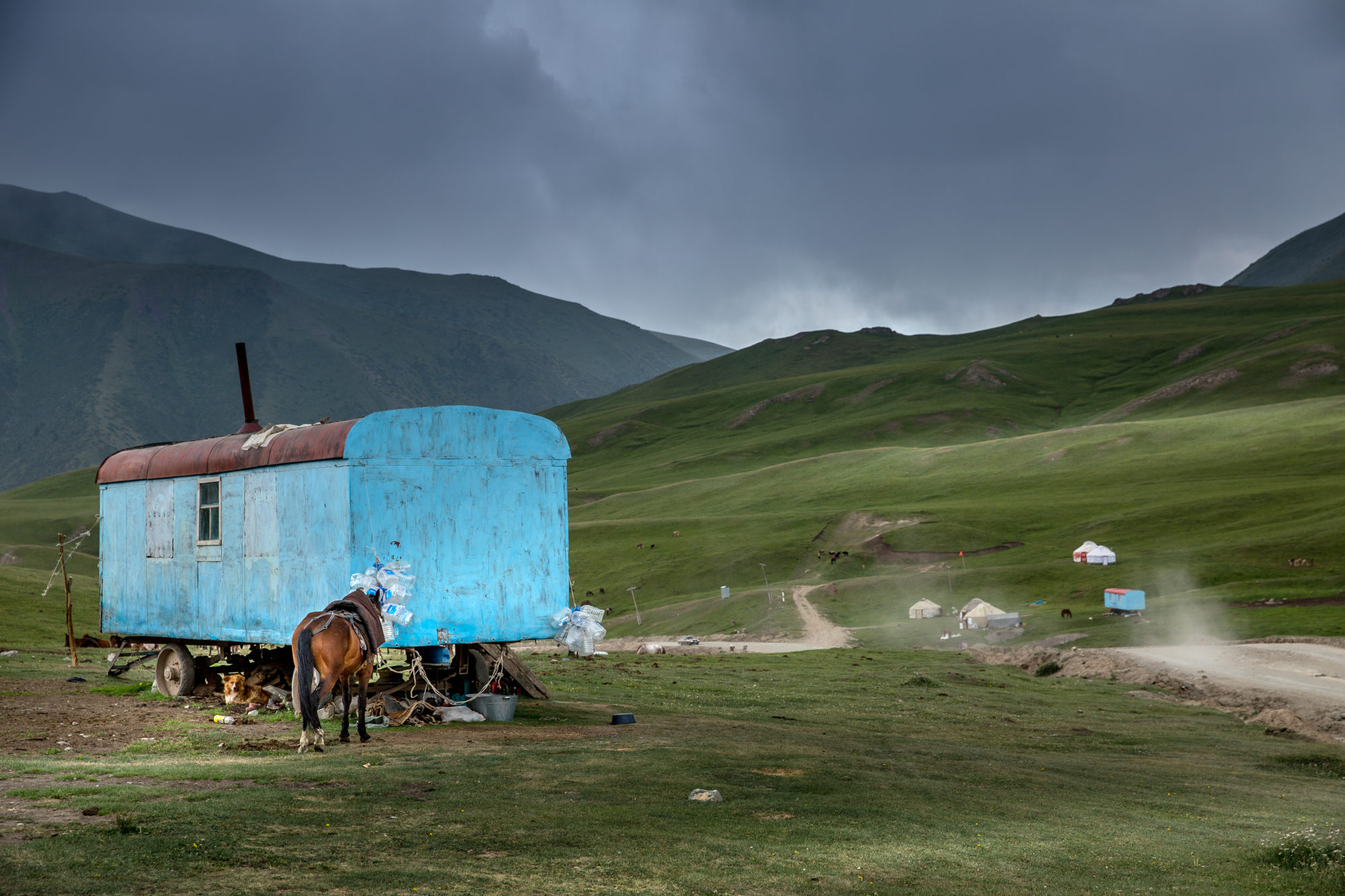 Foto di Kirghizistan. Sul passo Torugart che collega il paese con la Cina