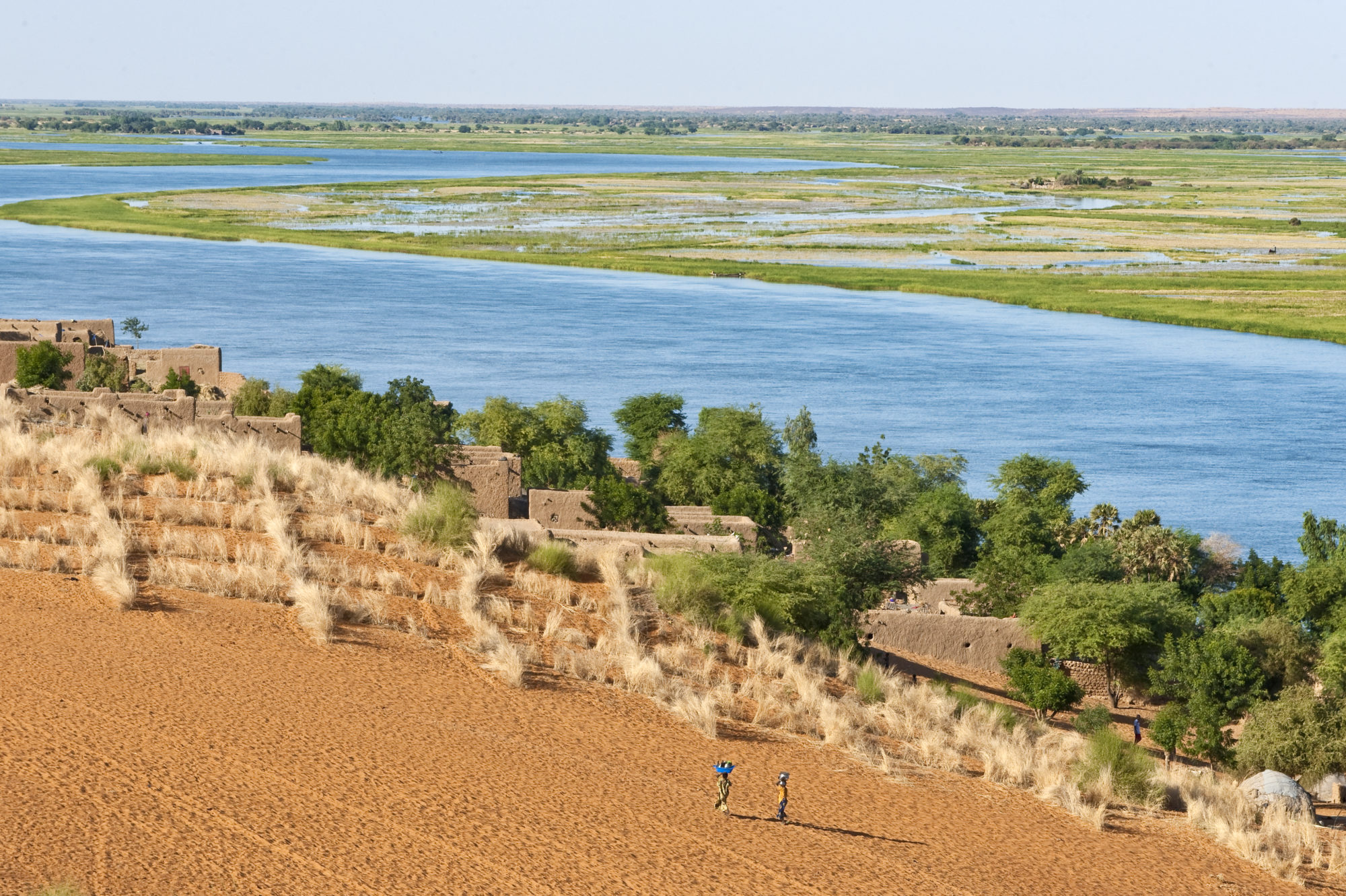 Foto di Il fiume Niger visto dalla Gran dune du Gao