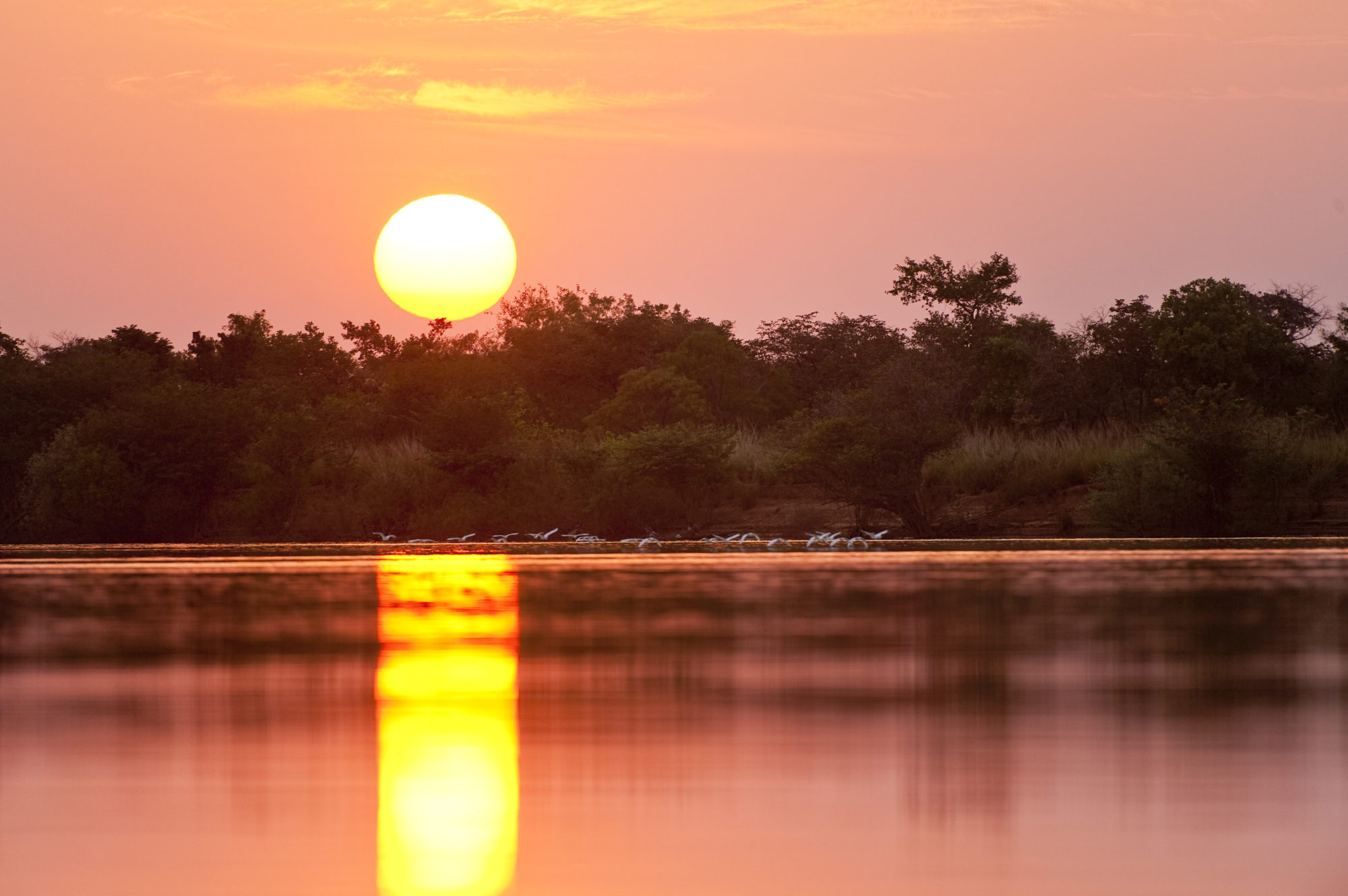 Foto di Tramonto sul fiume Niger
