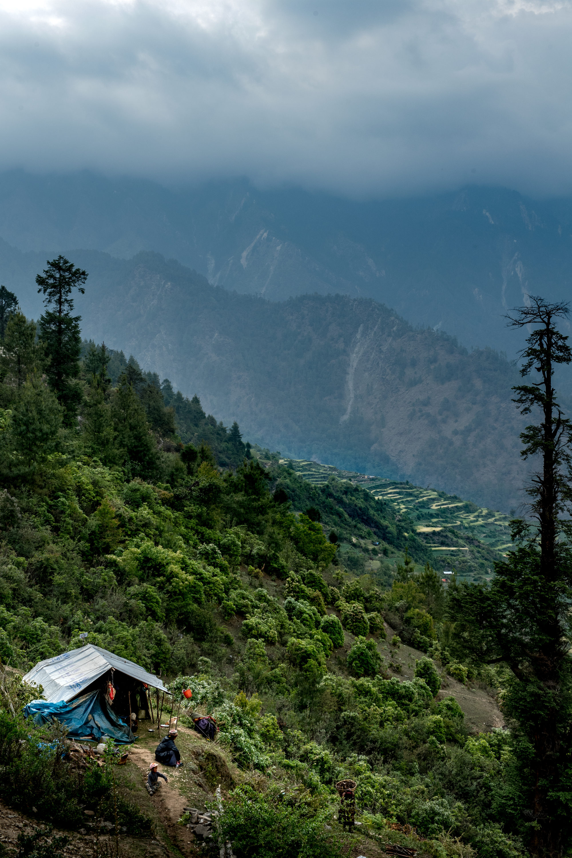 Foto di tenda abitazione nella valle di gatlang
